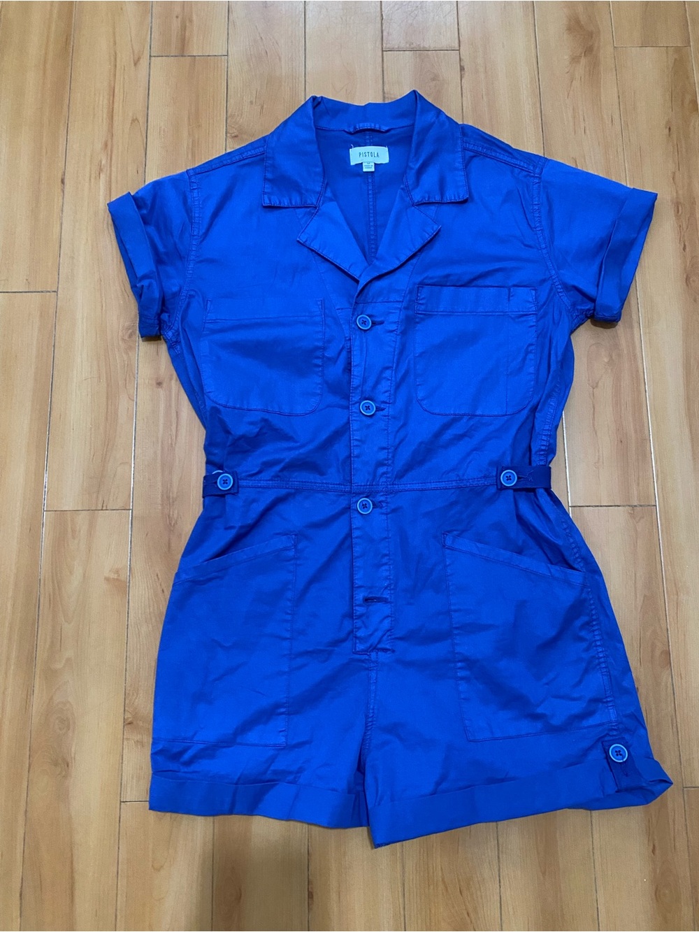 pistola Royal Blue Short-Sleeve One-Piece Romper